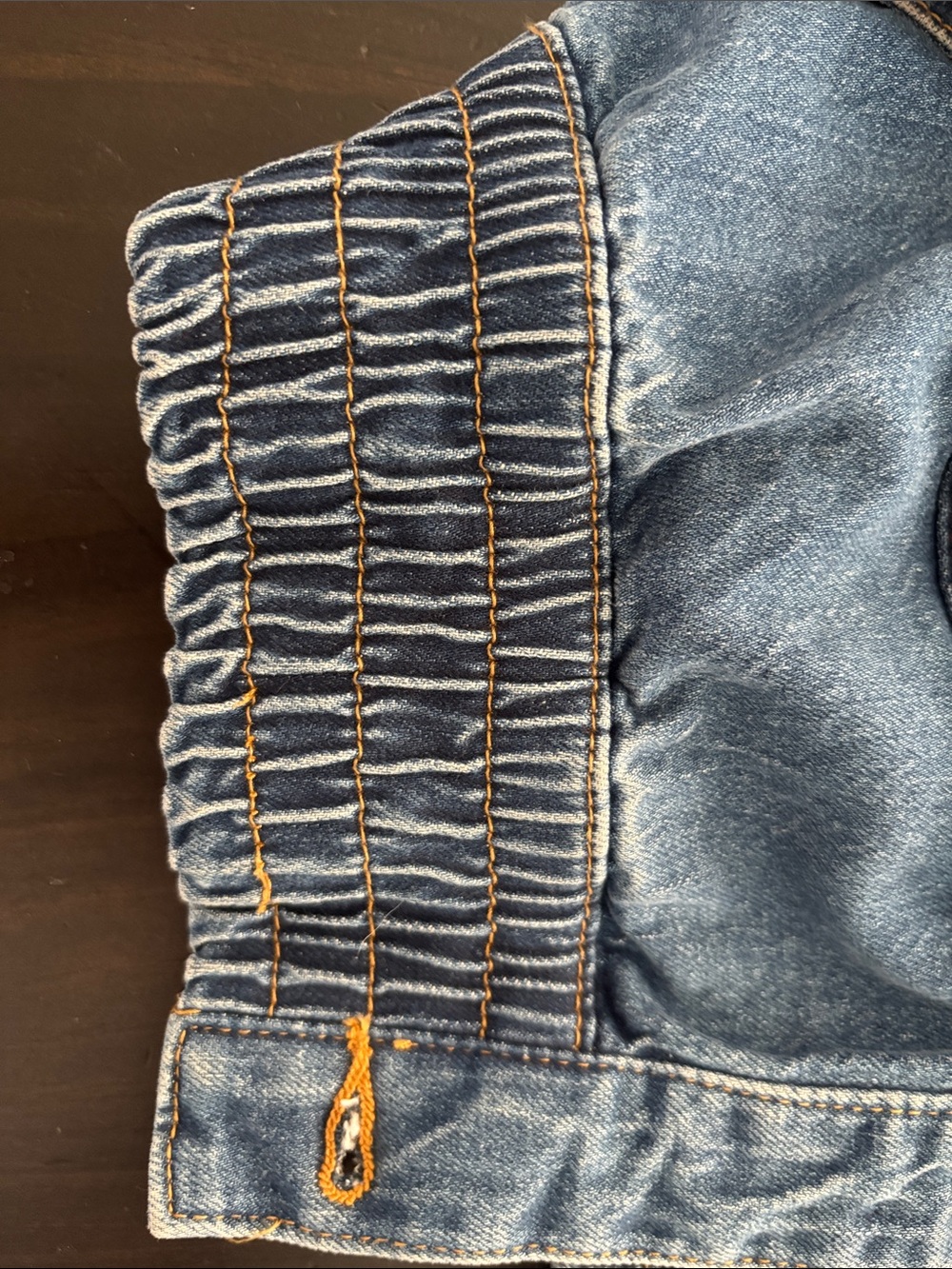 Pilcro Blue Denim Jacket with Elastic Hem - Picture 4 of 5